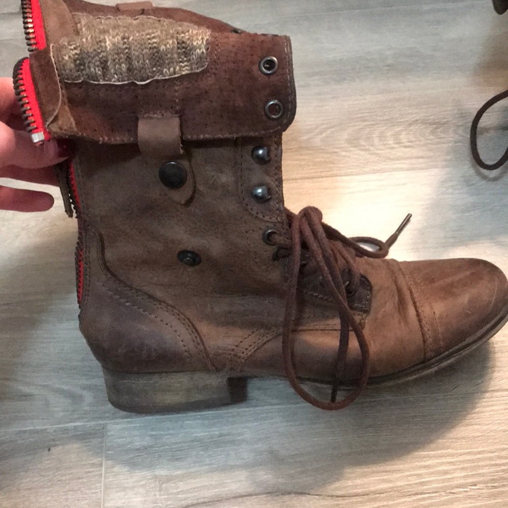 Steve Madden Zip Up Combat Boot